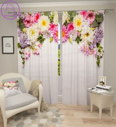 Exkluzivní zatemňovací závěsy Black out s potiskem 2x145x250cm - S71379