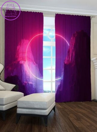 Exkluzivní zatemňovací závěsy Black out s potiskem 2x145x250cm - S 71742