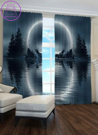 Exkluzivní zatemňovací závěsy Black out s potiskem 2x145x250cm - S 71743