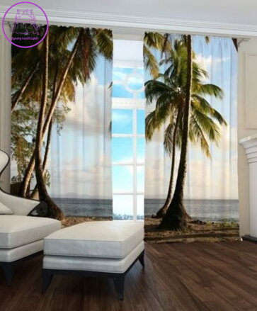 Exkluzivní zatemňovací závěsy Black out s potiskem 2x145x250cm - S7577