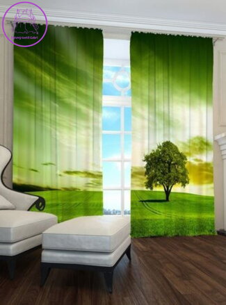 Exkluzivní zatemňovací závěsy Black out s potiskem 2x145x250cm - S20206