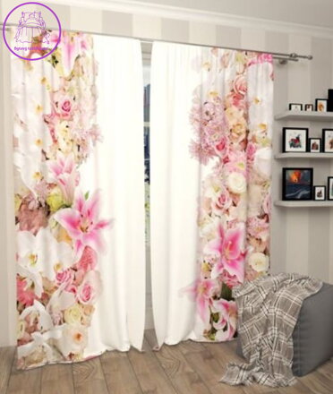 Exkluzivní zatemňovací závěsy Black out s potiskem 2x145x250cm - S71701