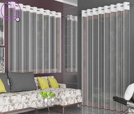Záclona provázková bílá 250x250cm W-Argos SKLADEM