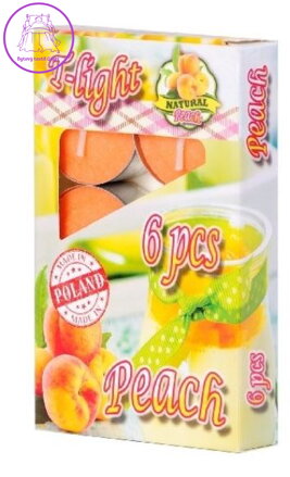 Čajové vonné svíčky 6ks - Peach ( 27485 )