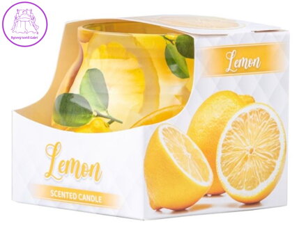 Sklo Dekor vonná svíčka 80 x 72 mm - Lemon ( 32268 )