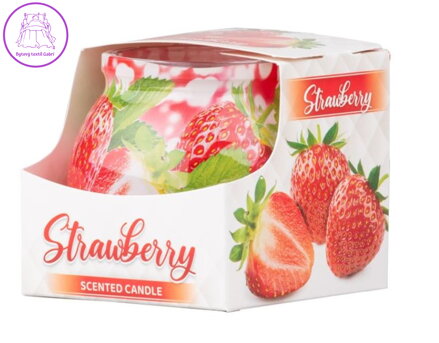 Sklo Dekor vonná svíčka 80 x 72 mm - Strawbery ( 32270 )