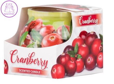 Sklo Dekor vonná svíčka 80 x 72 mm - Cranberry ( 32271 )