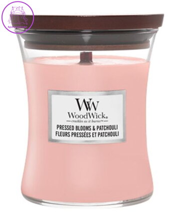 Svíčka WoodWick střední - Pressed Blooms & Patchouli  ( 39130 )