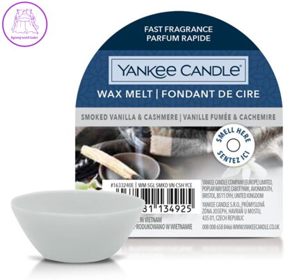 Yankee Candle vonný vosk do aromalampy - SMOKED VANILLA & CASHMERE ( 40838 )