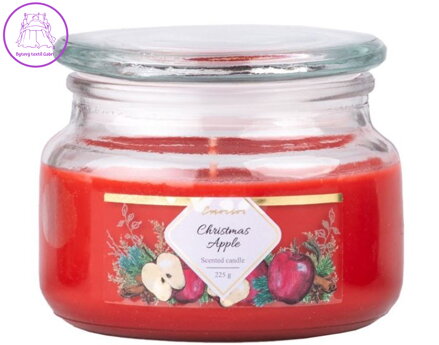  Emocio Sklo 100x79 mm se skleněným víčkem Christmas Apple vonná svíčka ( 41299 )
