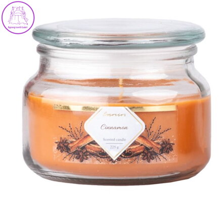 Emocio Sklo 100x79 mm se skleněným víčkem Cinnamon vonná svíčka ( 41301 )