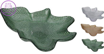 Podtácek sklo na svíčku 210x28x155mm tvar stromek mix barev ( 42294 )