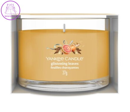 Yankee Candle plněná votivní svíčka ve skle - GLISTENING LEAVES
