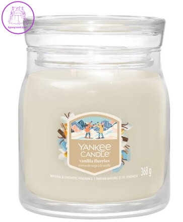 Svíčka Yankee Candle signature střední - VANILLA FLURRIES ( 43504 )