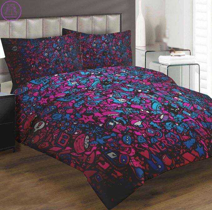 Povlečení z moderního materiálu Interlock fototisk 3D efekt - Barevná