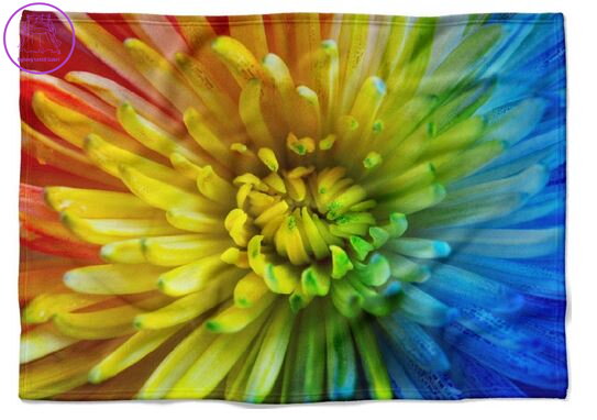 Fleecová fotodeka - Duhový květ více rozměrů
