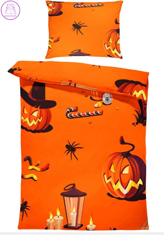 Povlečení z moderního materiálu Interlock fototisk 3D efekt - Halloweenský vzor 1
