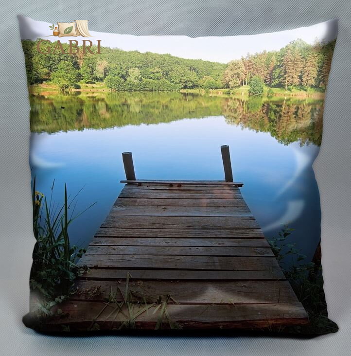 Fotopolštářek s efektem 3D - Lesík s jezírkem 