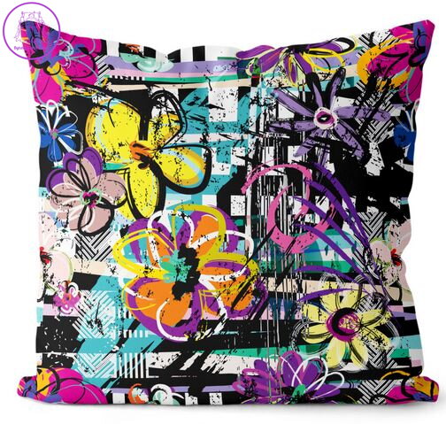 Fotopolštářek s 3D efektem - Modern art flowers