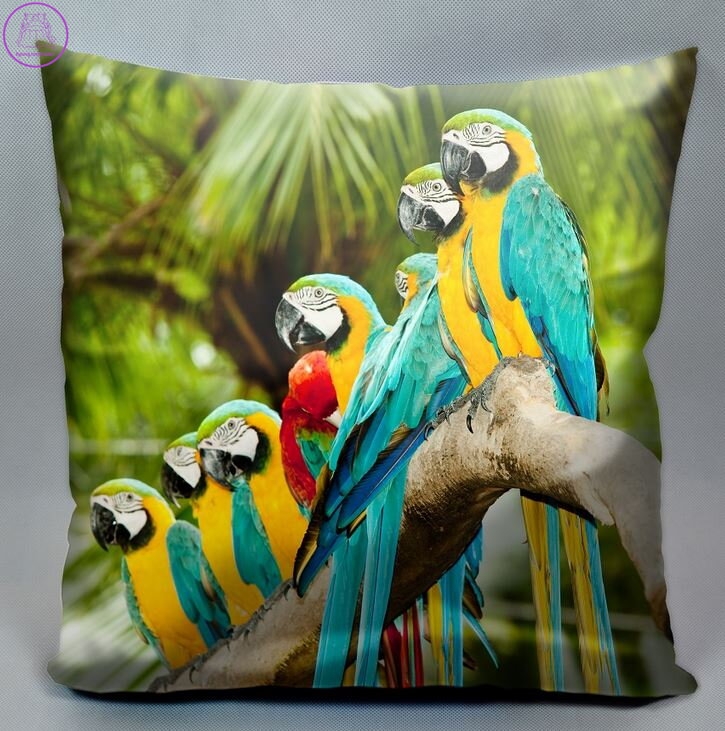 Fotopolštářek s efektem 3D - Papoušci 