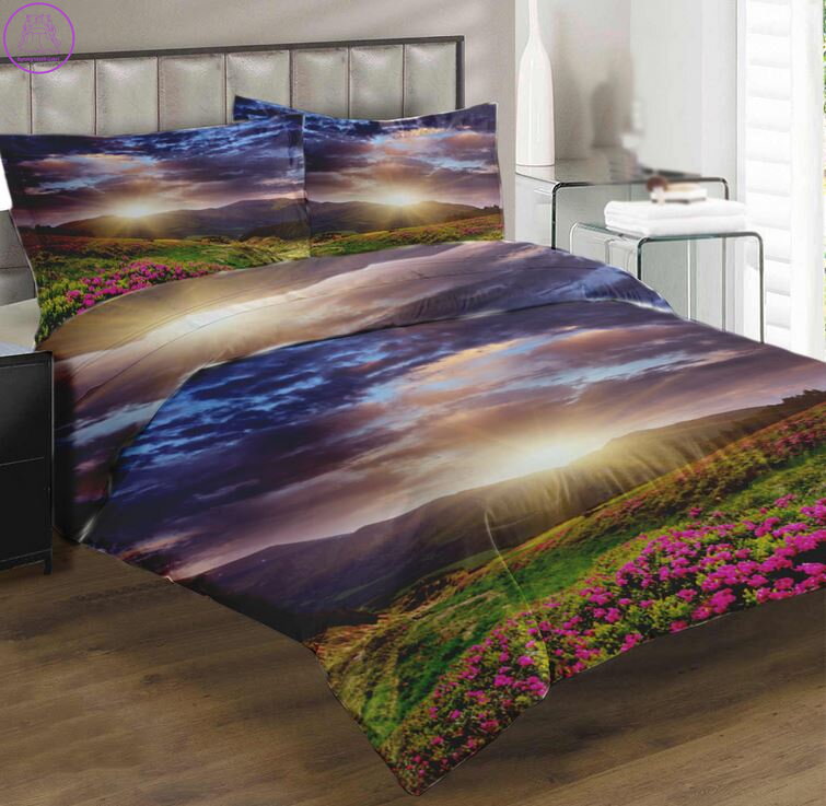 Povlečení z moderního materiálu Interlock fototisk 3D efekt - Příroda