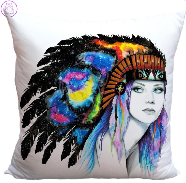  Fotopolštářek s efektem 3D  - Space indiánka art