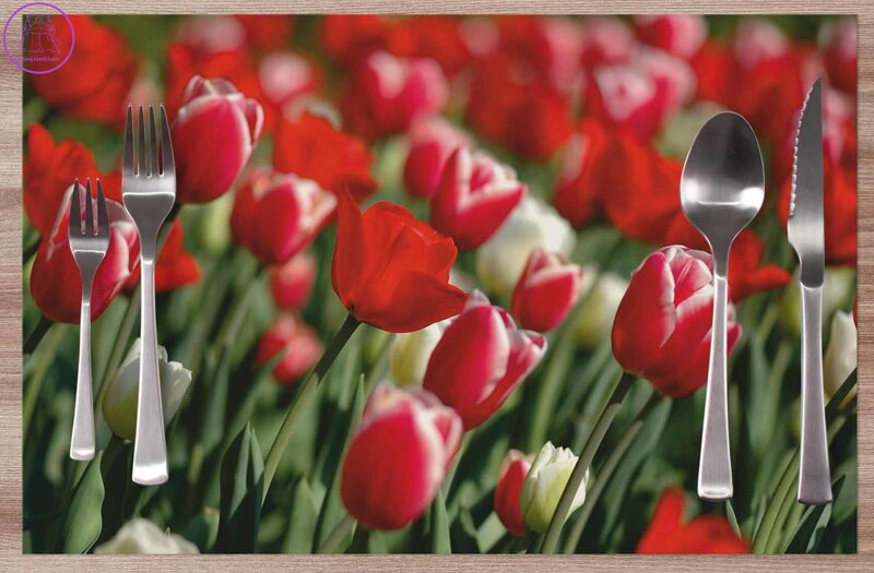 Prostírání na stůl - Tulipány