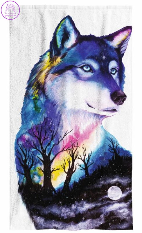 Osuška s potiskem 70x140cm - Vlk art