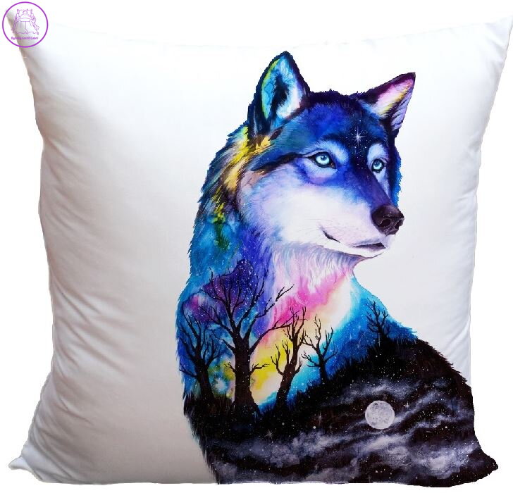 Fotopolštářek s efektem 3D  - Vlk art