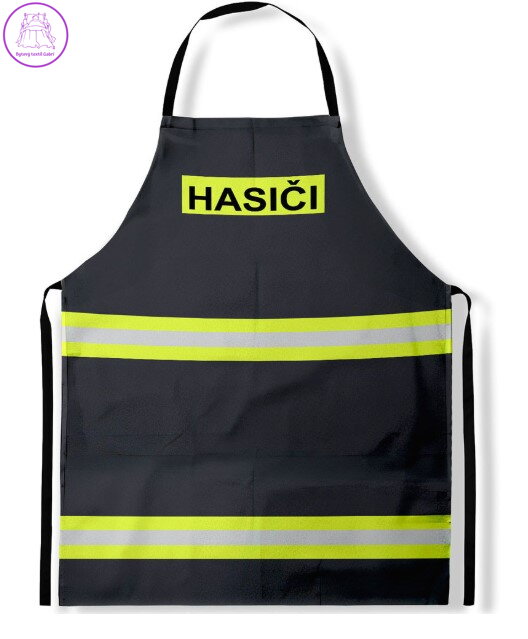 Kuchyňská zástěra - Hasiči pruhy