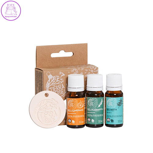 Tierra Verde – Zimní sada BIO esenciálních olejů s odpařovačem (TIERRA VERDE), 3 ks