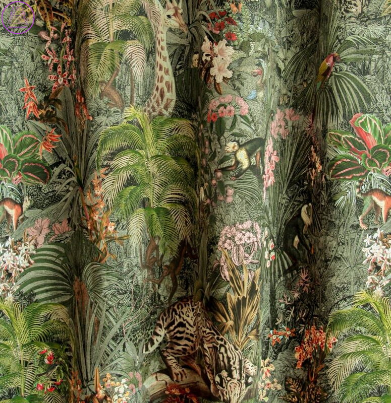 Metrážový závěs zatemňovací Dimout šíře 145cm Lag-Forest 02-2026