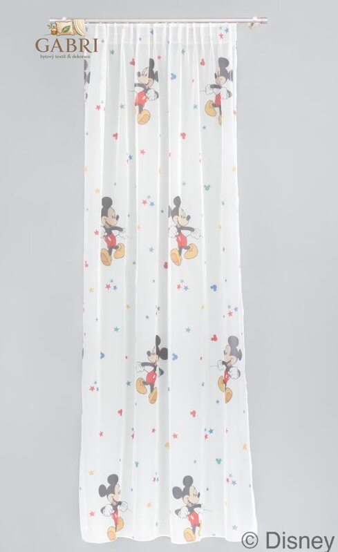 Záclona dětská kusová voál 140x245cm Lag-MICKEY/R/01 