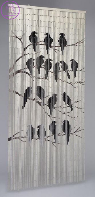 Bambusový závěs do dveří Birds 90x200cm 2026