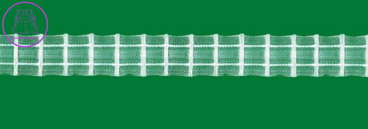 Metráž řasící páska šíře 2,5cm řasení 1:2 průsvitná Gabri-TASMAL/F5Z