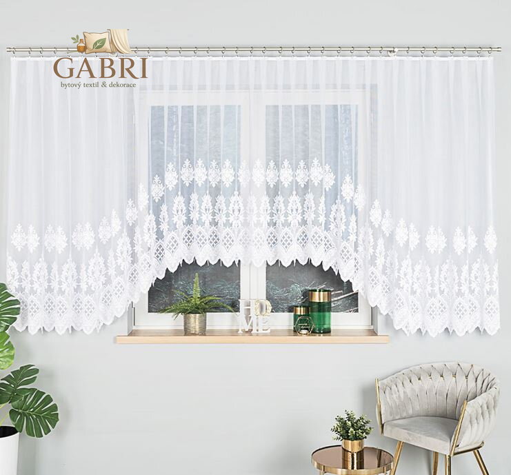 Záclona kusová oblouková s motivem 600x160cm Gabri-Ludmila 017810-2026
