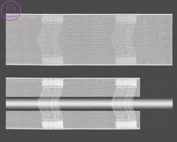 Metráž řasící páska šíře 10cm tunelová průsvitná Gabri-TASMAM/T17