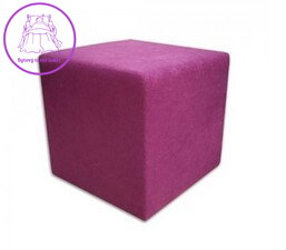  Taburet kostka tkanina  Suedine fialová 77 - více barev