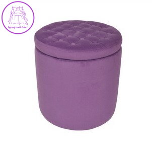 Taburet s úložným prostorem válec tkanina Casablanka fialová 661 - více barev