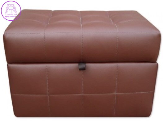 Taburet s úložným prostorem 60x40x42cm EKO kůže hnědá - více barev na výběr
