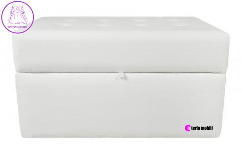  Taburet s úložným prostorem 75x40x42cm EKO kůže bílá - více barev na výběr