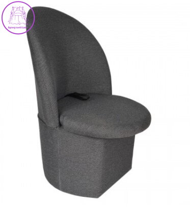 Taburet s opěradlem Krasnal tkanina Inari šedá 94 - více barev