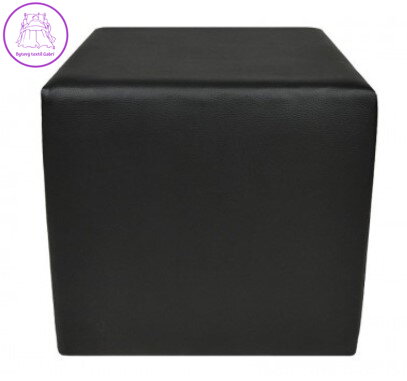  Taburet kostka EKO kůže černá - více barev na výběr