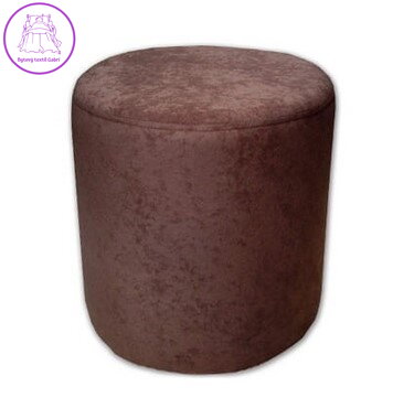 Taburet válec Suedine tkanina hnědá 26 - více barev