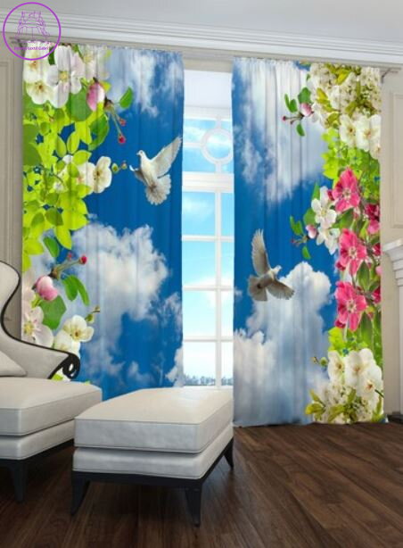 Exkluzivní zatemňovací závěsy Black out s potiskem 2x145x250cm - S 202113