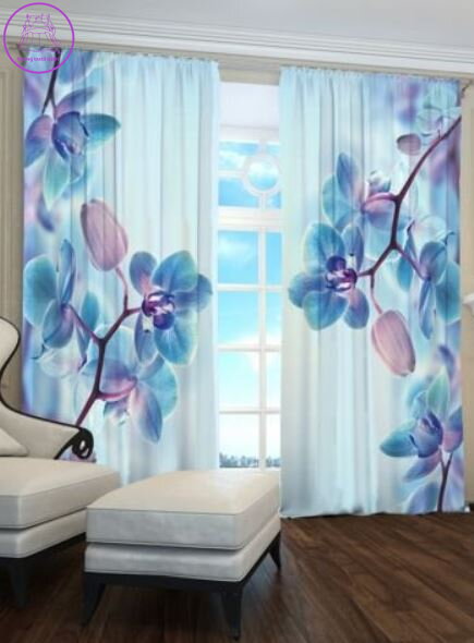 Exkluzivní zatemňovací závěsy Black out s potiskem 2x145x250cm -  S30067