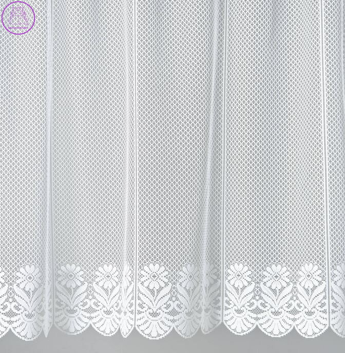 Žakárové záclony bílé v metráži se vzorem - A3898 ( více rozměrů )