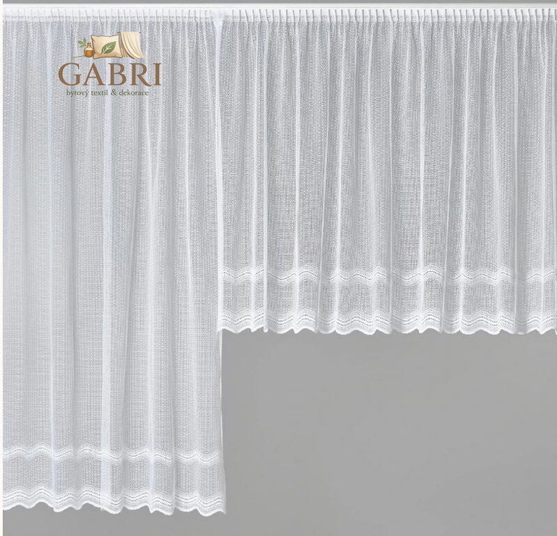 Záclony kusové žakárové bílé - K 7169 ( více rozměrů ) 2026