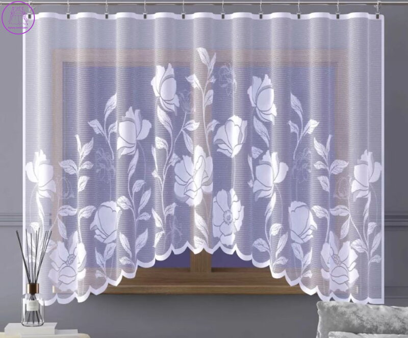 Záclona kusová oblouková s motivem 300x150cm W-Altena
