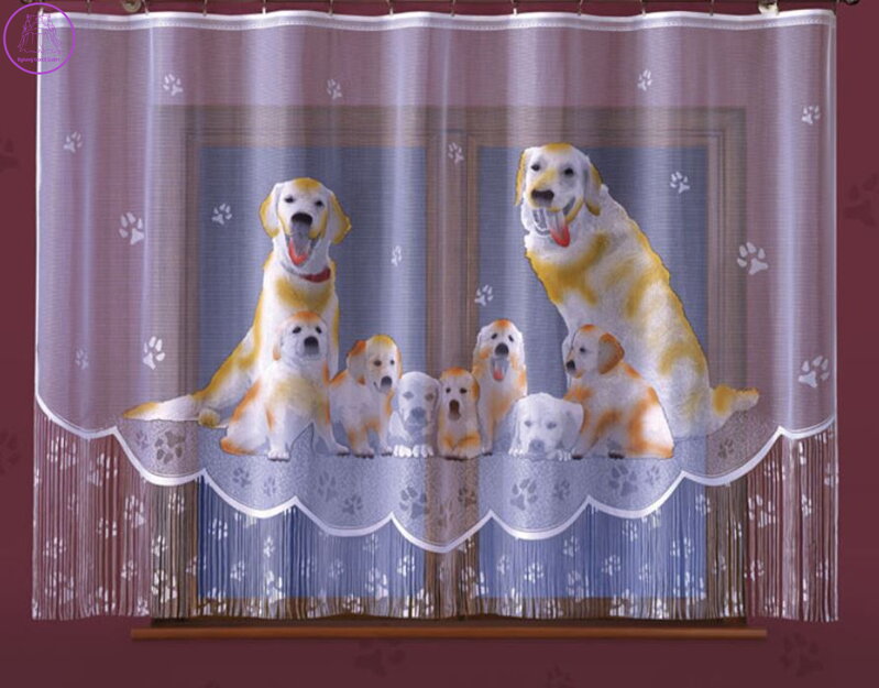 Dětská záclona kusová malovaná 310x180cm W-Pejsci